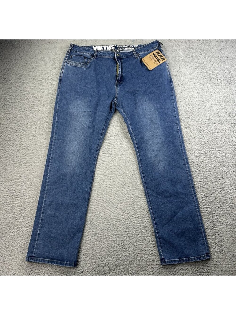 Viktos Operatus XP Tactical Work Jeans Men 42x34 Blue Stretch Denim Pants